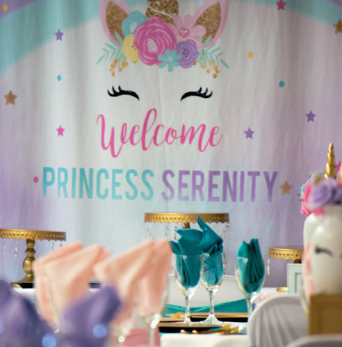 Customer photo review of Custom Fabric Backdrop for Birthday&Baby Shower&Wedding& Any Event Decorations