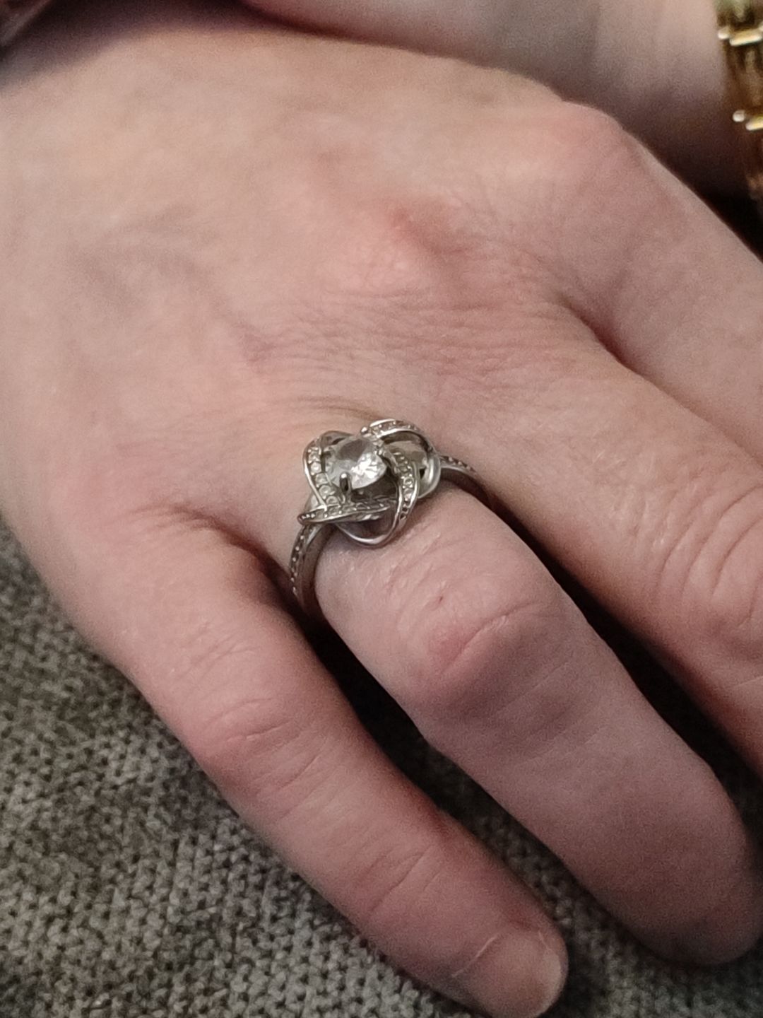 Customer photo review of Always My Daughter Forever My Friend | Love Knot Ring