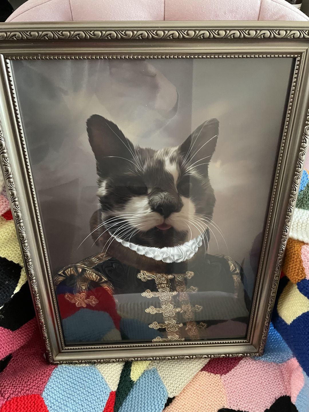 Customer photo review of The Count: Custom Pet Portrait