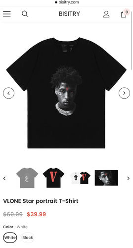 Customer photo review of VLONE Star portrait T-Shirt