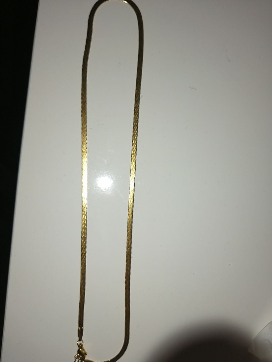 Customer photo review of Snake Skin Kette | 18K vergoldet