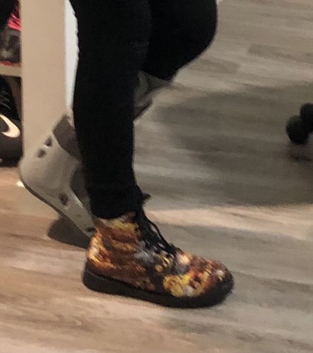 Customer photo review of Steampunk Flower Handcrafted Boots