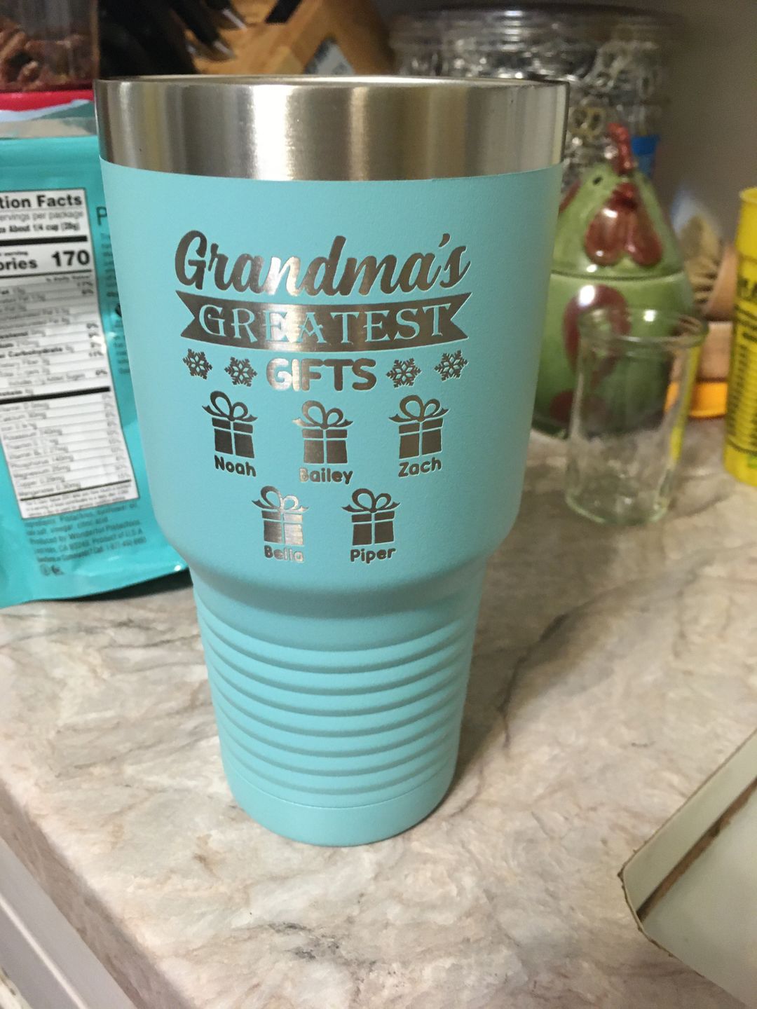 Customer photo review of (CUSTOM) Grandparents Greatest Gifts Engraved Tumblers
