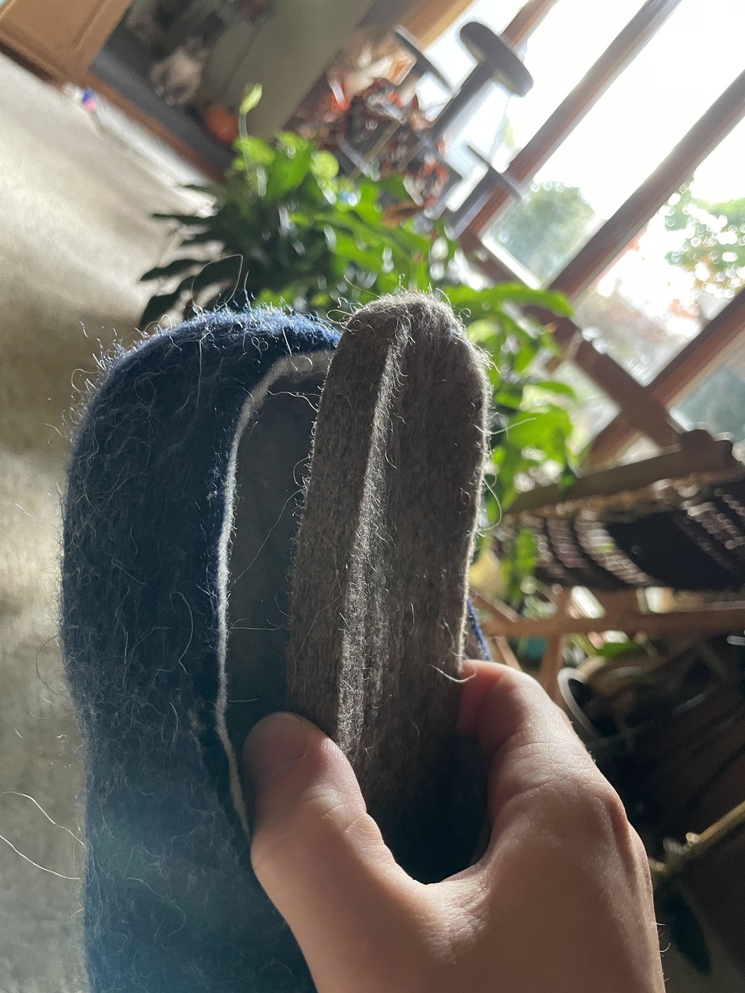 Customer photo review of Wool Felt Insoles - 13mm Thick