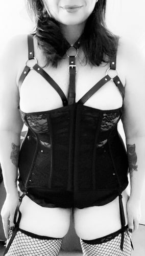 Customer photo review of Cage Bra Lingerie Goth Harness