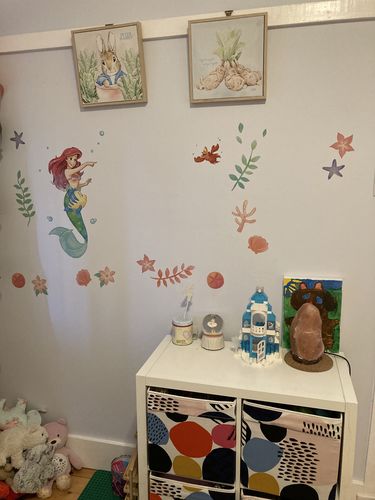 Customer photo review of Disney Little Mermaid Splashes of Colour Decal