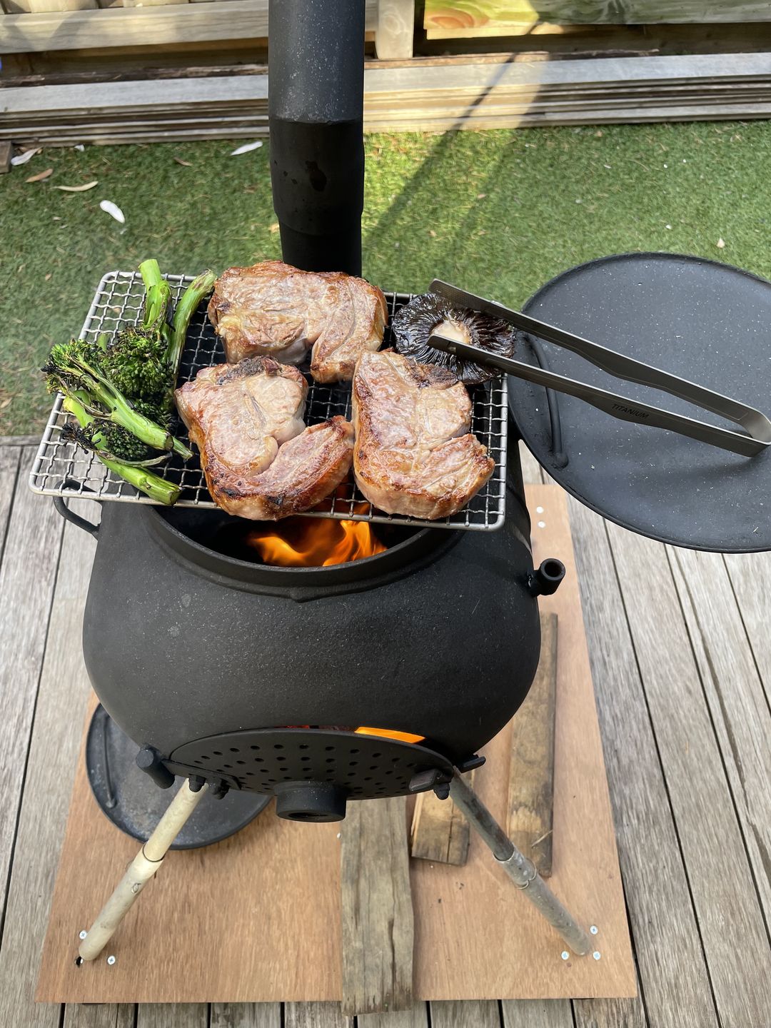 Customer photo review of Ultralight Titanium Grill