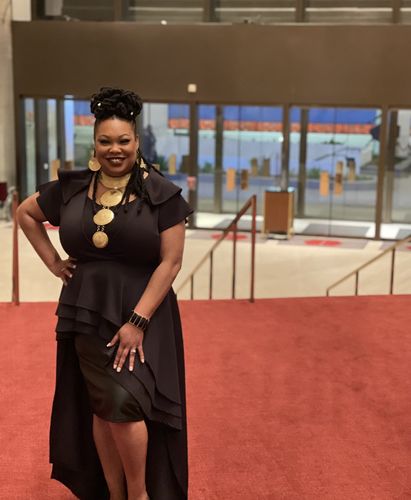 Customer photo review of Tribal Brass Necklace Set