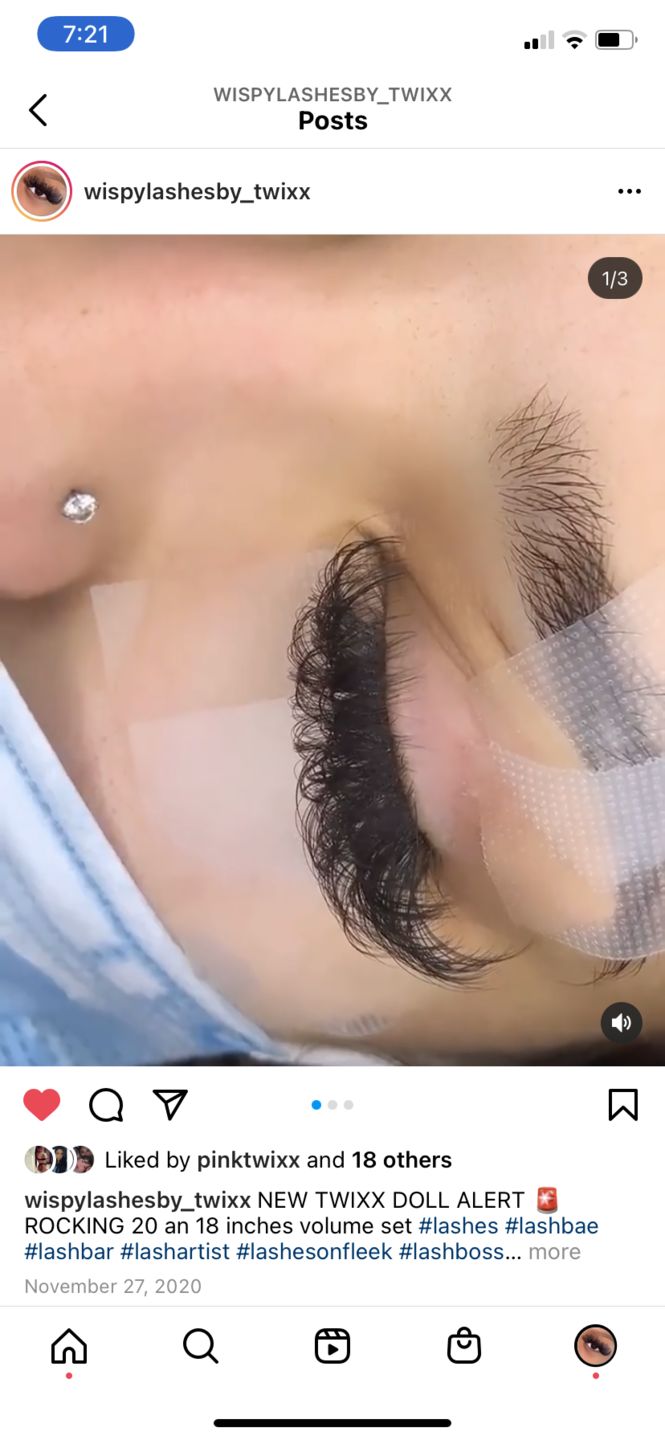 Customer photo review of Super Easy Fan Lash Extensions 0.07mm