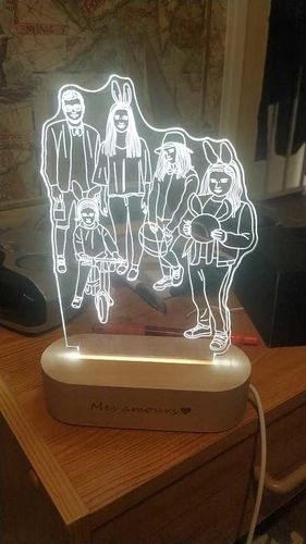 Customer photo review of מנורת ציור אישית