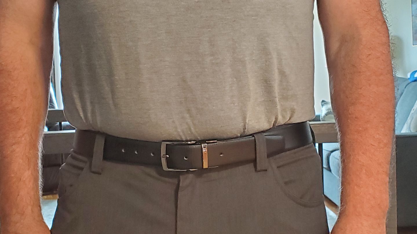 Customer photo review of The Harvey Dent Belt - Reversible Black/Brown 100% Real Leather Belt