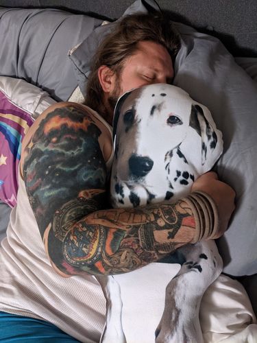 Customer photo review of Create A Custom Dog Pillow