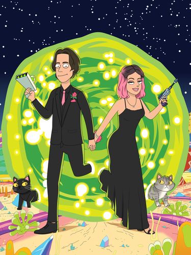 Customer photo review of 'Rick and Morty' Custom Portrait