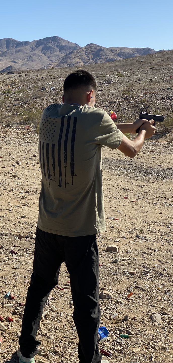 Customer photo review of Firearm Flag Black Print