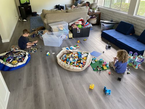 Customer photo review of Large Toy Storage Bag - Royal Blue