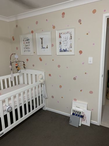 Customer photo review of Hand Drawn Dots | Large Decal Set