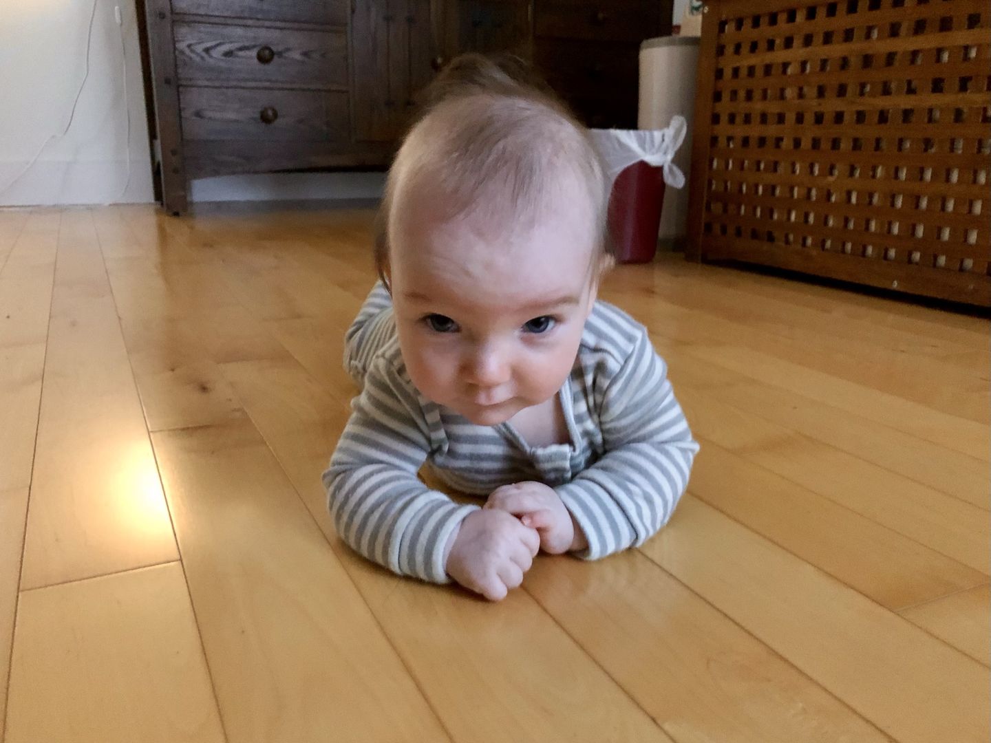 Customer photo review of Footie Pajamas, Merino Wool, Dove