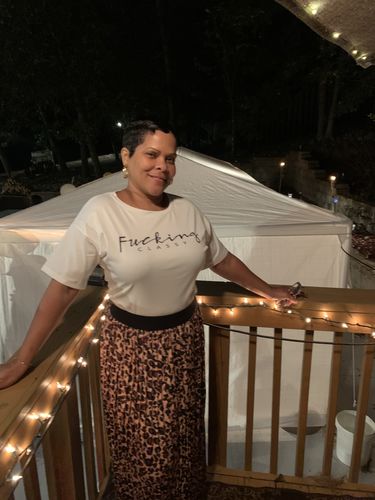 Customer photo review of Slogan Tee & Leopard Skirt Set