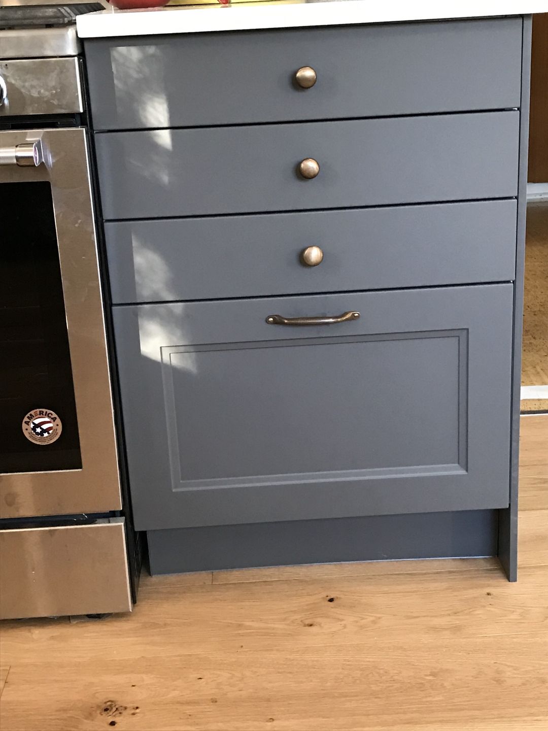 Customer photo review of Classic Aged Bronze Cupboard Handles