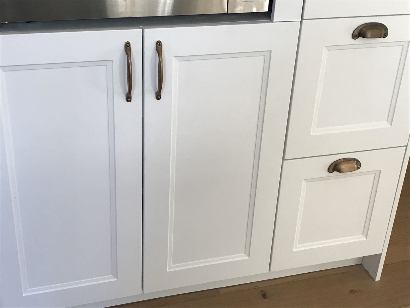 Customer photo review of Classic Aged Bronze Cupboard Handles