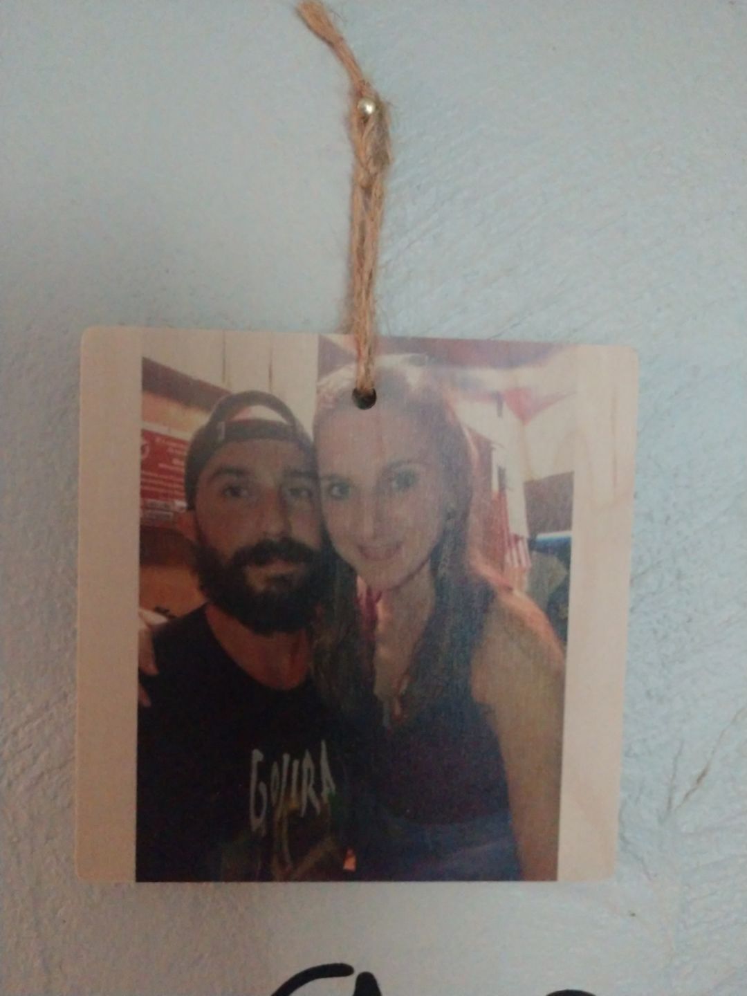 Customer photo review of 4 x 4 Square Wooden Ornament