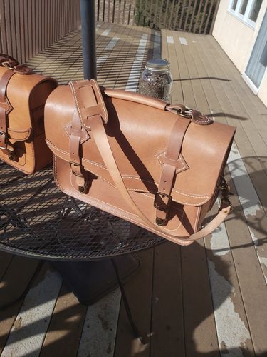 Customer photo review of No.60 | Western Leather Laptop Bag (Digital Pattern)