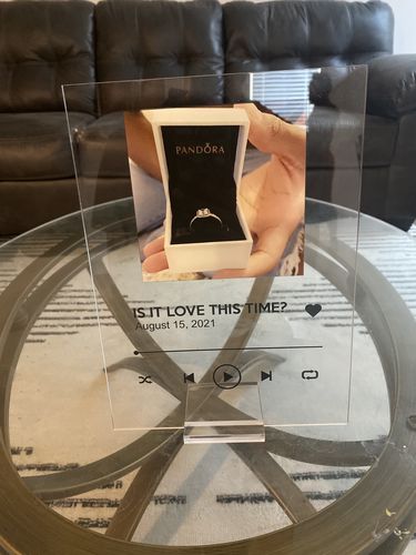 Customer photo review of Custom Song Plaque - The Best Anniversary Gift for Couples