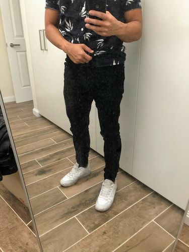 Customer photo review of Ultra Stretch Jeans - Skinny Fit - Jet Black