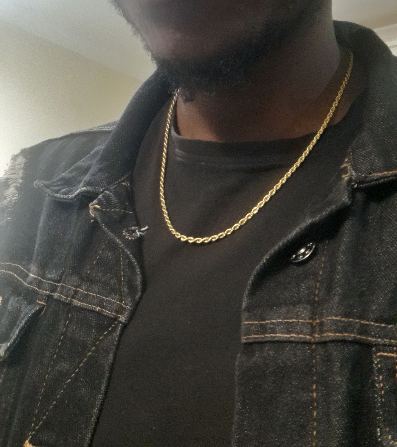 Customer photo review of 3mm Gold rope chain (unisex)