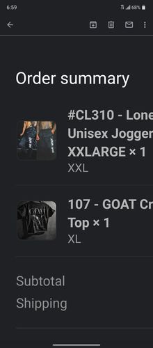 Customer photo review of #CL310 - Lone Wolf Unisex Joggers XXLARGE