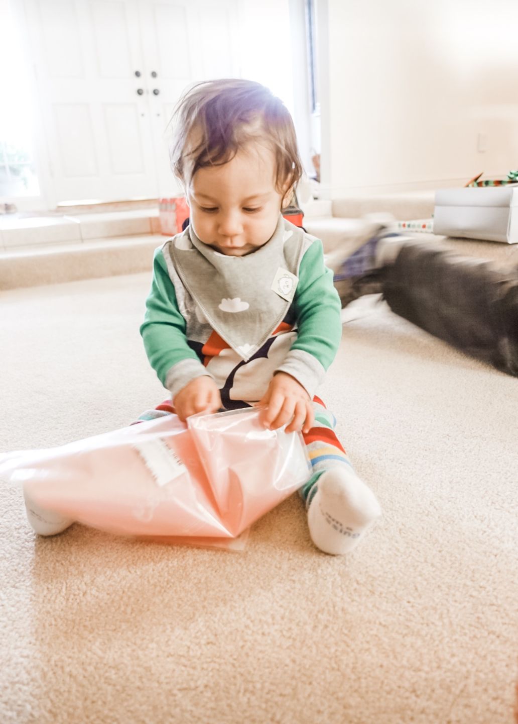 Customer photo review of 8-Pack Organic Bandana Bibs