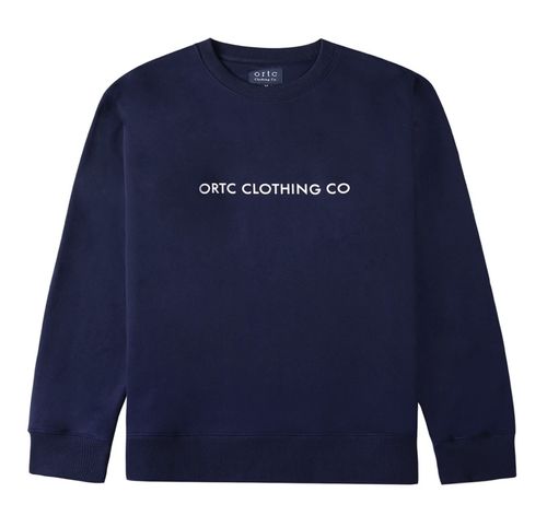 Customer photo review of Fleece Logo Crew Navy