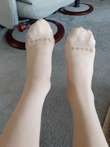 Customer photo review of Knee-High Compression - Nude