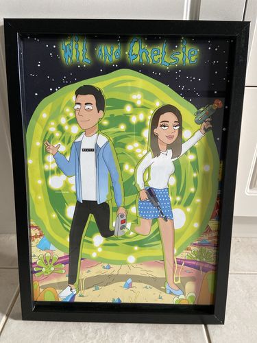 Customer photo review of 'Rick and Morty' Custom Portrait