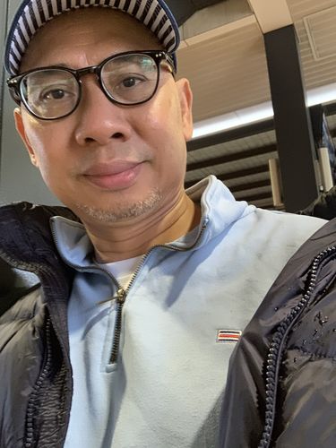 Customer photo review of Quarter Zip Pale Blue