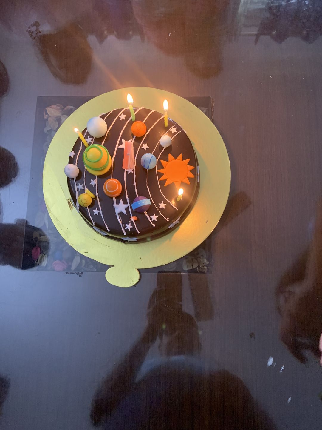 Customer photo review of Solar System Theme Cake