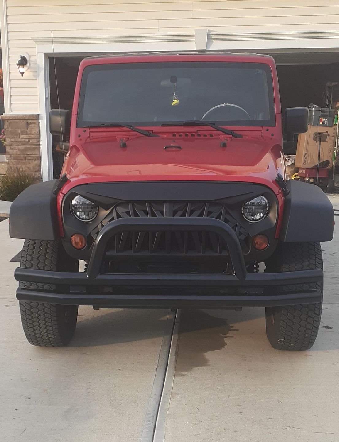 Customer photo review of Shark Grille - Matte Black for 07-18 Wrangler JK