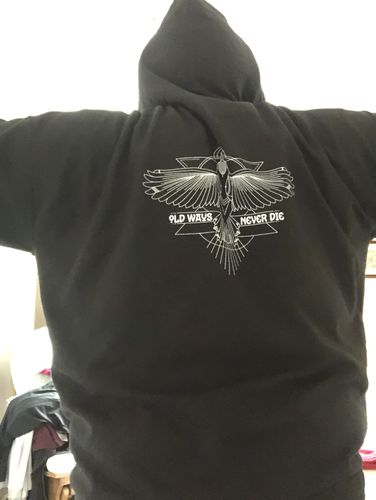 Customer photo review of Old Ways Never Die Hoodie