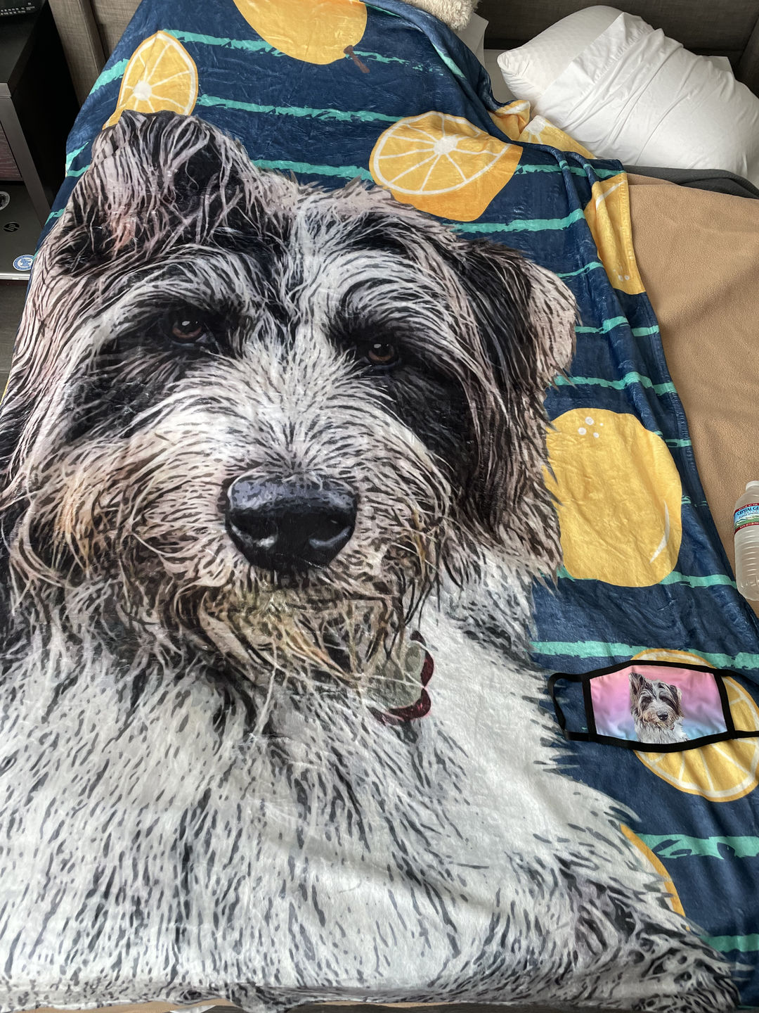 Customer photo review of Custom Pet Art Fleece Blanket