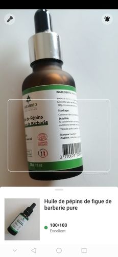 Customer photo review of Sarahbio - huile de pépins de figue de barbarie - 30 mL