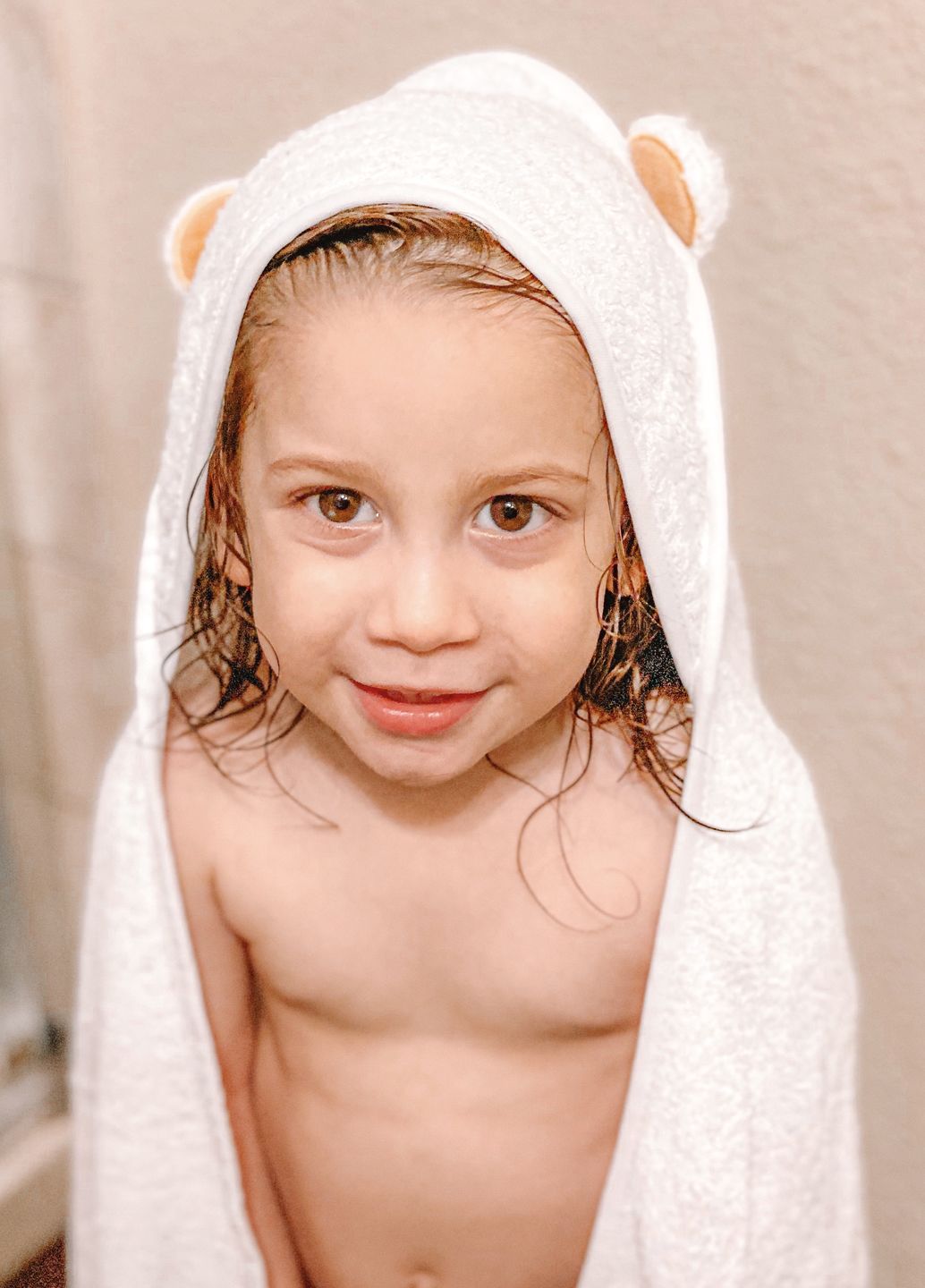 Customer photo review of Bamboo Hooded Towel