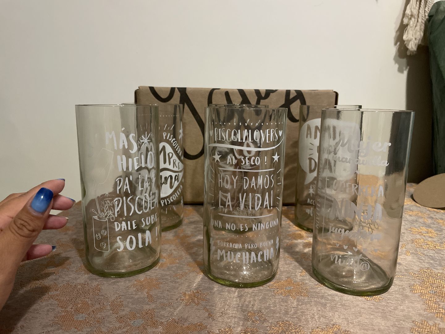 Customer photo review of Piscoleras Juego de 6 Vasos
