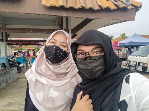 Customer photo review of IwantIt Monogram Washable Mask In Black