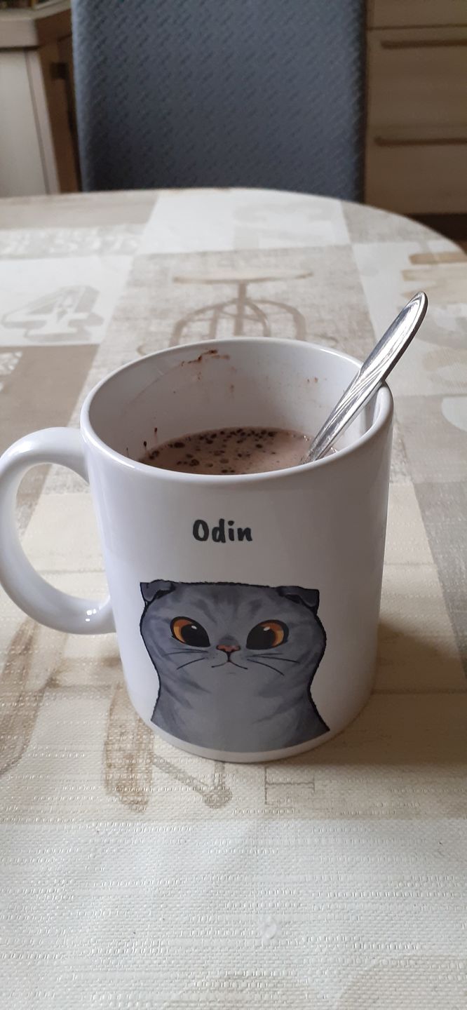 Customer photo review of Neugierige Katzen - Individuelle Tasse