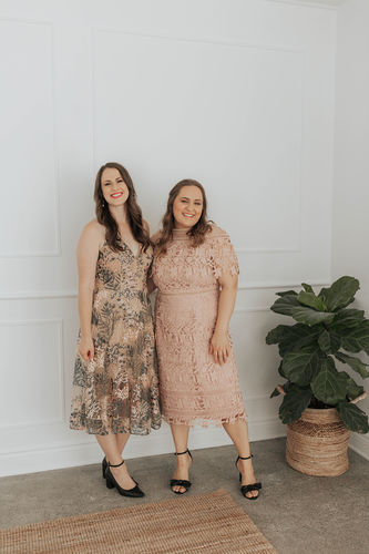 Audrey Embroidered Midi Dress by Dress 