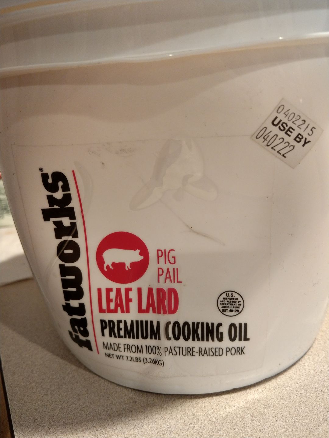 Customer photo review of Leaf Lard Pig Pail-1 GALLON