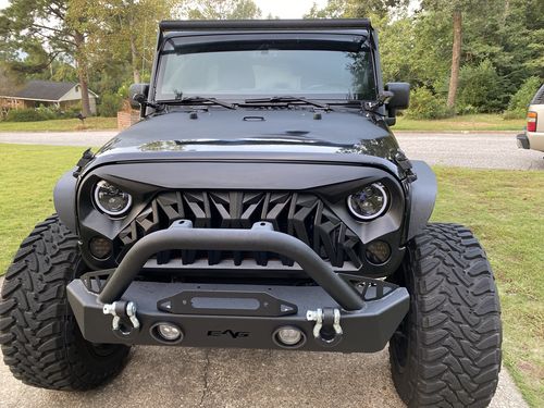 Customer photo review of Halo Headlights & Shark Grille & Smoke Turn Signal Lights Combo for Jeep Wranger JK/ JKU