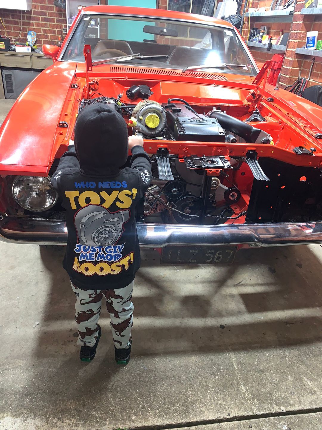 Customer photo review of Kids More Boost Hoodie