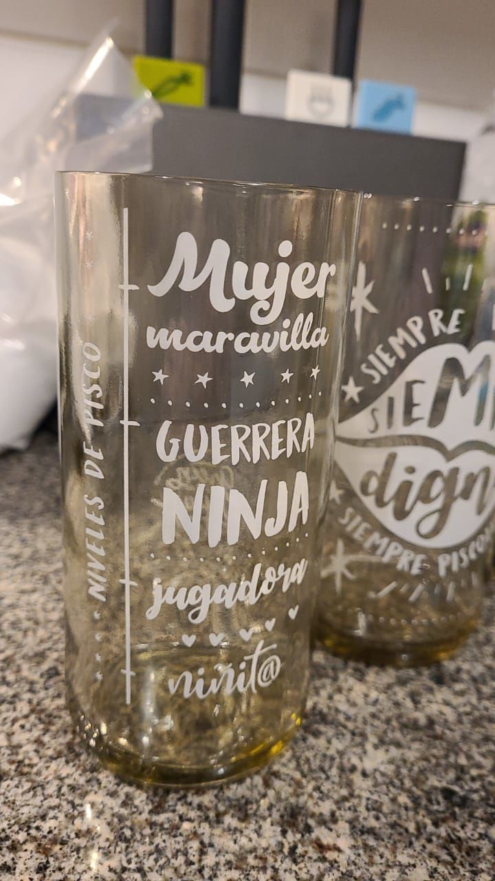 Customer photo review of Piscoleras Juego de 6 Vasos
