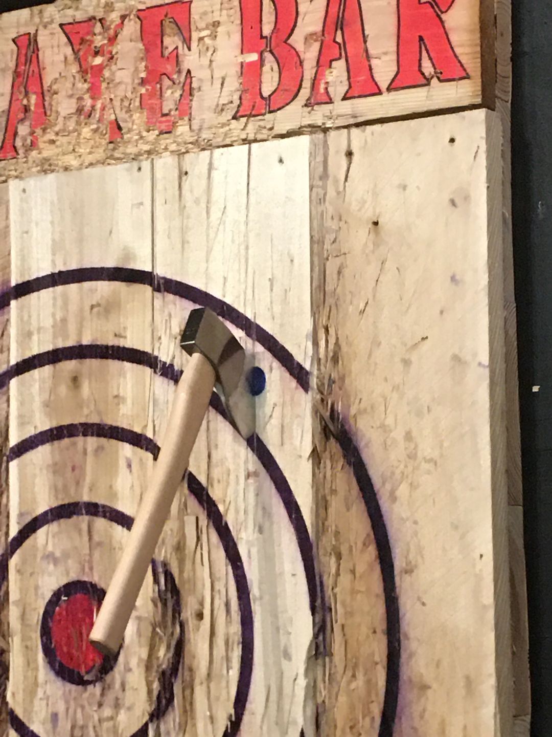 Customer photo review of Ace of Spades Throwing Axe (2nd Generation)
